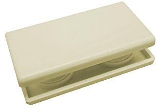 prodecoshop Magnetgriff, Gardinenmagnet, Gardinengriff, Griff für Rollos, Schiebevorhänge und Gardinen, Größe 4 x 8 cm, Elfenbein