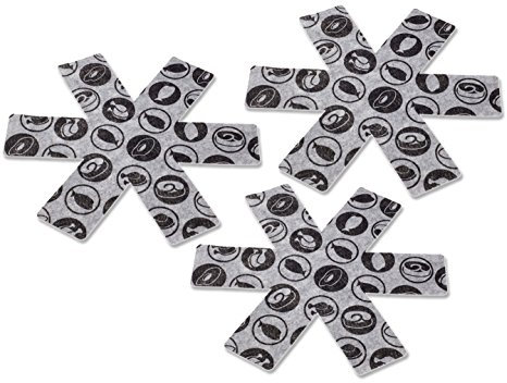 TURBO PRODUKTE Pan Protectors / Pan Protectors Set of 3 Grey - Felt Pot Protector - Heat Resistant - Adjustable - Pots, Pans and Bowls