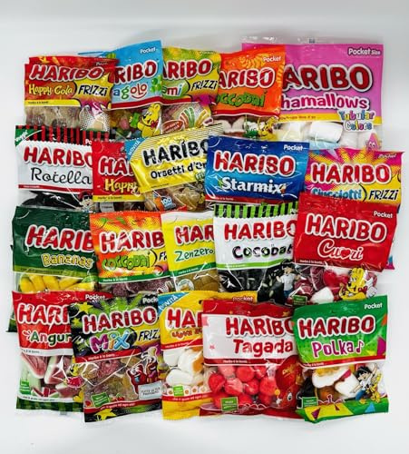 HARIBO CARAMELLE GOMMOSE ASSORTITE IN BUSTE DA 90/100gr (24 BUSTE)