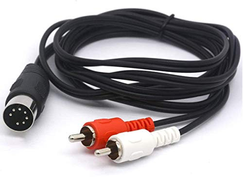 OpenII Cable MIDI a RCA, conector de audio macho DIN de 7 pines a 2 RCA macho para Bang Olufsen (1,5 metros)