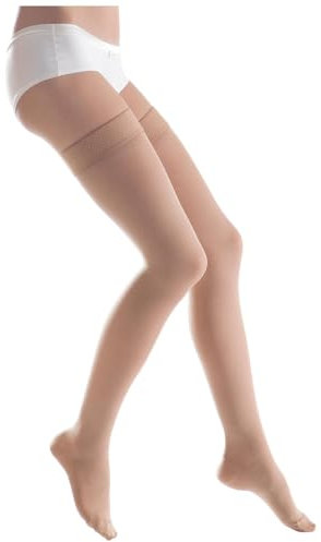 Lauma Medical 23-32 mmHg Kompressionsstrümpfe Klasse 2 mit geschlossener Spitze, Krampfadern, häufige Schwellungen in den Beinen, Schmerzen in Waden und Füßen (Beige, L-Größe, Lang)