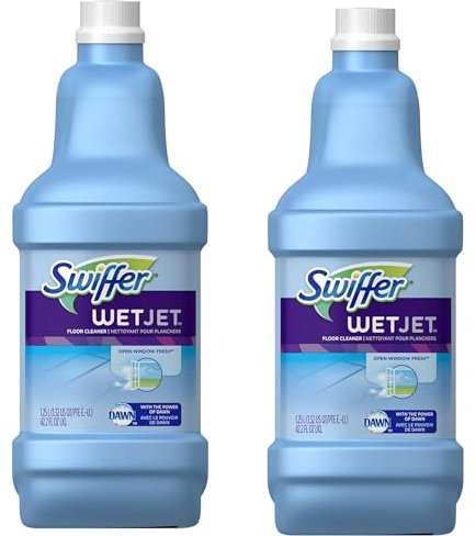 Swiffer Wetjet - Soluzione multiuso, ricariche da 1,25 L, confezione da 2