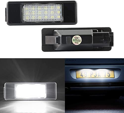 OZ-LAMPE LED Kennzeichenbeleuchtung für 207 106 1007 307 308 3008 406 407 508, Kennzeichenleuchten LED für CITROE-N BERLINGO C2 C3 C4 C5 C6 C8, Nummernschildbeleuchtung 2 Stücke Can-bus