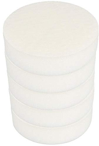 Craft-Equip Basic 5er Pack 180mm Polierschwamm Weiss glatt Auto Pflege Polierpad