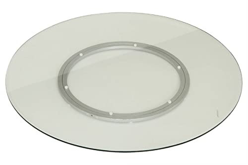 Hespéride - Plateau Tournant Mobile en Verre et Structure Aluminium Diametre 70 cm - D. 70 x H. 0,5 cm