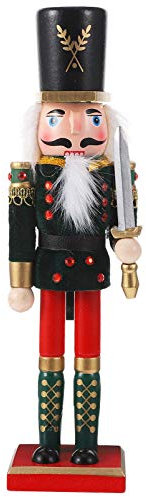 BESPORTBLE Weihnachten Nussknacker Figuren Puppe Soldaten Holz Dekofigur Weihnachtsfiguren Holzfiguren Weihnachtsschmuck Tischdeko Kuchendeko Ornamente Xmas Deko Objekt