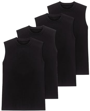 Schiesser 4er Pack Essentials - Herren - Unterhemd/Tanktop - Unterwäsche