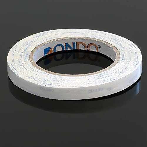 DonDo GTSK Klebeband doppelseitig stark klebend Vliesklebeband für Gummi Metall Glas und schwer zu verklebende Kunststoffe inklusive Haftvermittler + Reinigungstuch 12mm x 25m