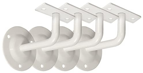 Handlaufhalter Set 4 Stück HLH 1105 Weiss gerade Auflage Handlaufträger Stütze
