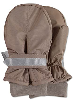 Sterntaler Baby Unisex Kinder Fäustel Handschuh - Baby Fäustlinge Winter, Baby Handschuhe - wasserabweisend mit Klettverschluss - braun, 4
