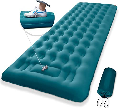 MEETPEAK Extra Dicke 12,7 cm aufblasbare Isomatte für Camping, ultraleichte kompakte Isomatte, integrierte Fußpumpe für Wandern, Rucksackreisen, Reisen, tragbare Camping-Luftmatratze