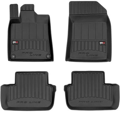 Tapis de Sol 3D TPE Premium Compatible avec Peugeot 407 2004-2011 | Revêtement de Sol pour Voiture - Intérieur antidérapant - Bords Hauts - Noir