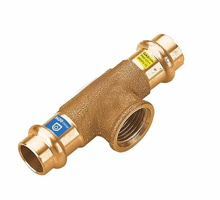 Sanpro Pressfitting Kupfer T-Stück Innengewinde, Größe V 12-1/2' (Kupfer Gas Wasser Trinkwasser Heizung Sanitär Fittings Fitting Kupferleitung)