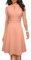 HOMEYEE Damen Elegant Hollow Out Spitze Swing Retro Party Cocktailkleid A234 (XXL, Blush)