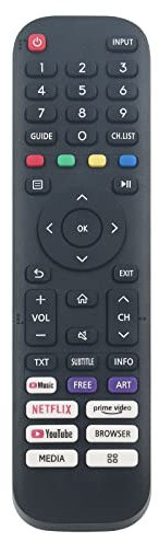VINABTY EN2J30H Mando a Distancia de Repuesto para Hisense TV 50A7300F 43A7100F 43A7300F 43A7500F 32A35EEVS 32A4G 50A6G 50A7100F 55A6G 55A7100F 55A7300F