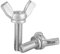 Anawakia 10pcs Vis papillon en acier inoxydable 304 M4M5M6M8M10 boulons papillon Vis à main (M4*12mm)