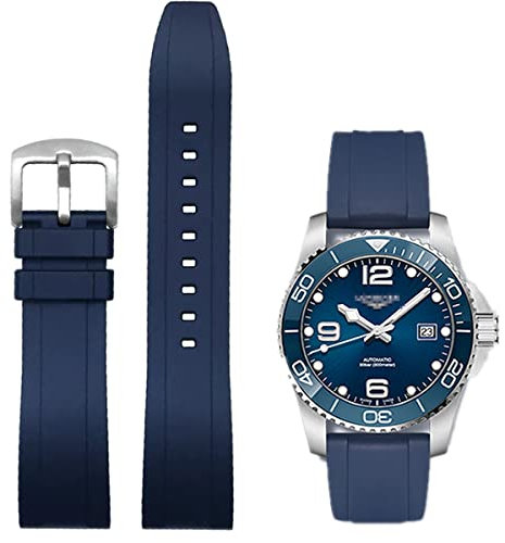 Niziruoup Bracelet de Montre en Caoutchouc Fluoré 19mm 20mm 21mm 22mm Universel Sport Durables Dégagement Rapide Original FKM Bracelets de Montre Intelligentes Remplacement Bande pour Femme Homme