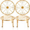 Tosnail Paquete de 4 soportes de metal para plantas de 9 pulgadas para interiores y exteriores, soporte para macetas, soporte para macetas de flores, soporte dispensador de bebidas, soporte de