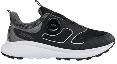 Viking Aero WP BOA Walking Shoe, Black/Charcoal, 32 EU Schmal