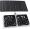 Kit Ventilateur à Panneau Solaire, 100W 12V Ip67 étanche Panneau Solaire avec Double Ventilateur D'extraction pour Serre, Gazebo, Camping, Poulailler, Grenier, VR, Portable