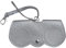 Nounex21 - Premium Sonnenbrillen Schutzetui, tragbares Brillenetui, modischer Sonnenbrillen-Halter, weiches PU-Leder, 12 Farben (Silber)