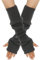 Surakey Winter Gestrickte Handschuhe für Damen, 1 Paar Fingerlose Armstulpen Feinstrick lang Handwärmer Stulpen, Warm Strick Handschuhe Pluswärmer Handstulpen Armwärmer Stulpen für Damen,Dunkelgrau