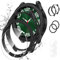 Neitra [2+2+3 Pack 3 in 1 for Samsung Galaxy Watch 6 Classic 47mm Case and Screen Protector,3 Pack HD Anti-Fog Tempered Glass Screen Protector + 2 Pack Hard PC Bumper Case + 2 Pack Bezel Ring Cover