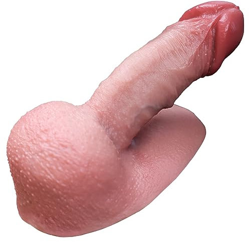 Small Realistic Dildo for Beginners, Fanmorph Real Dildos Lifelike Thick Silicone Penis Hands-Free Play, Flexible Cock for G-Spot Stimulation Dildos Anal Sex Toys for Women and Couples(Hot Hatch)
