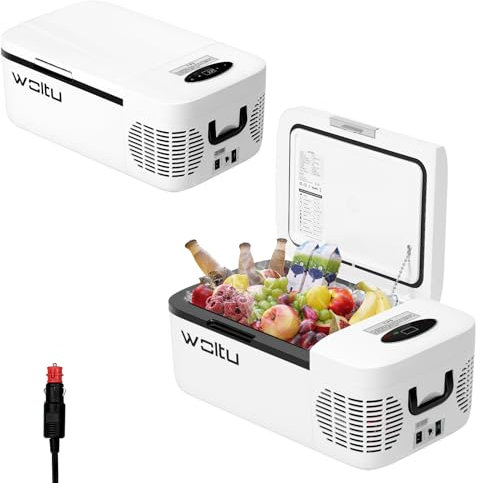 WOLTU Kompressor Kühlbox 12L Auto elektrische Gefrierbox 12V 230V, tragbare Kühlschrank mit Gefrierfach leiser Kühlung bis -20 °C für Auto LKW Boot Reisemobil Camping