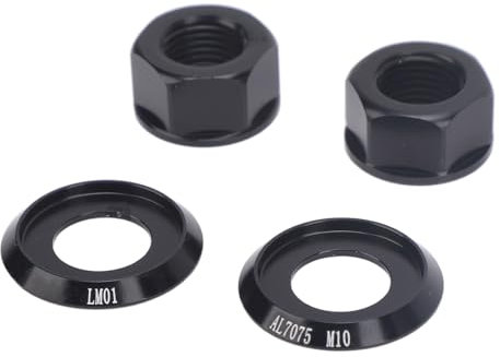Naroote Écrou de Moyeu de Vélo, Remplacement de Vis de Moyeu de Vélo M10xP1.0 pour VTT (Black)
