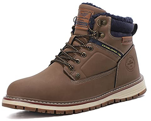 ARRIGO BELLO Stivali Uomo Invernali Scarpe Scarponcini Neve (CP064703 Marron, Taglia 43)