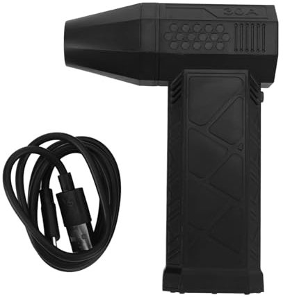 Jet Trockengebläse, Druckluft Staubwedel, 130.000 U/min, Tragbares Elektrisches Luft Staubwedel, Wiederaufladbares Kabelloses Luftgebläse für Tastatur, Laptop, Auto und Zuhause,