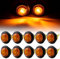 AUTOXBERT 10 Stück 3/4 LED Seitenmarkierungsleuchten 12V 24V Begrenzungsleuchten Positionsleuchten Runde Gelb Markierungsleuchten für LKW Anhänge Van Caravan Lastwagen Wohnmobile Wohnwagen