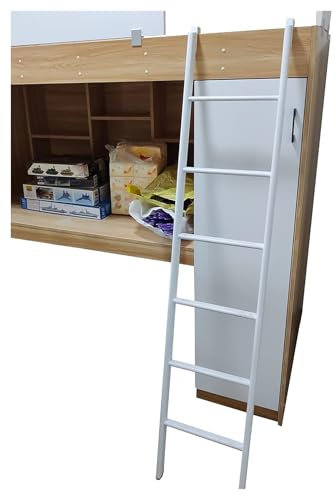 GODFSAHG Scala per Letto a Castello, Scala a Castello, Scala per Letto Scala a Castello con Ganci Supporto da Pavimento Scala per Letto a Castello per Appartamenti scolastici Letto Singolo