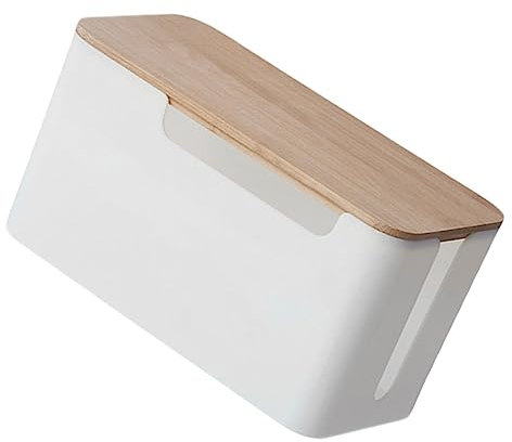 Drahtkasten aus Abs mit Großer Öffnung, Weiße Steckdosen Organizer Box