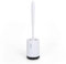Sufrk Ecoco Toilet Brush and Holder Set Toilet Bowl Brush Bathroom Hollow Drainage Holder Toilet Soft Cleaner Brush Kit with Caddy (Black & White)
