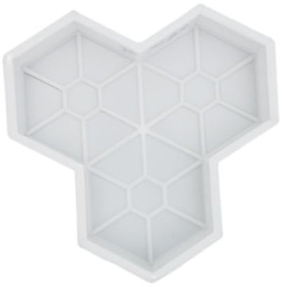 Gralara Moulage de ciment pour chemin de promenade, pavé de tremplin, moulage de chaussée de jardin, décoration hexagonale, facile à utiliser, moulage de