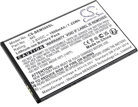 TCTK Akku 1900mAh Kompatibel mit [Bea-fon] M5, M5 Premium, M5EU001B Ersetzt FBA