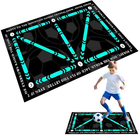 Pizens Alfombra Futbol Entrenamiento, 60 x 90cm Tapete Futbol, Antideslizante Football Training Mat para Fútbol Accesorios Deportivos (A)