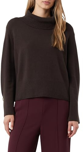 Comma Wollmixpullover mit Falten- und Knopfdetail am Ärmel