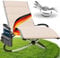 ELONEO Schaukelliege Outdoor mit Tasche und Auflage, Relaxliege bis 180 kg Belastbarkeit, Schaukelsessel Outdoor, Liegestuhl wetterfest, Sonnenliege für Garten und Balkon, graukariert/Creme