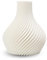 NATUMO Design 3D Vase Kunststoff „Bulba“– bruchsichere Blumenvase modern, Deko Vase mit skulpturaler Form (Weiß, 18cm)