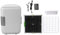 CHEOTIME Solar Powered Refrigerator, 18V Portable Mini Fridge with 50W Monocrystalline Solar Panel with Battery Box Connector Cable Car Fridge for Outdoor