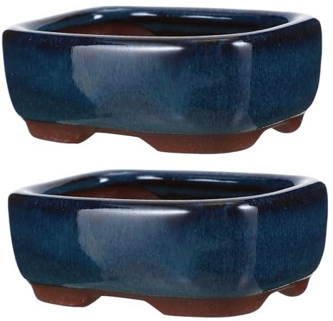 Toyvian 2piezas Macetas De Cerámica Duraderas para Jardinería Maceta De Escritorio o para Plantas El Hechas De Material Cerámico Diseño De Ángulo Incluye