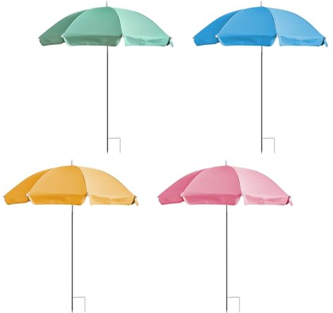 TALOEYH - Confezione da 4 ombrelli per pianta esterno, 59,9 cm più grande ombrellone da giardino con angolo regolabile, parasole più alto da 89,9 cm per pianta, aiuole da giardino
