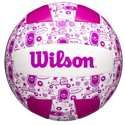 Wilson Stamp Volleyball, Kunstleder-Volleyball, Kühn & hell, Zuverlässige Leistung, Offizielle Größe