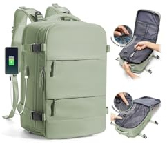SZLX Großer Reiserucksack Damen,Vakuum Rucksack mit Pumpe Ryanair Handgepäck 40x30x20 Herren, Wizzair Handgepäck 40x30x20 Wasserdichter Tagesrucksack Fit 14 Zoll Laptop mit Schuhfach und Laptopfach