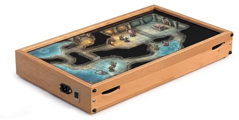 TecnoOdino - Monitor ded battlemap per gioco da tavolo digitale per dungeon master (Noce Chiaro)