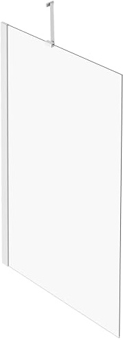 Jacob Delafon - Pare-Bain Brive 1 Volet Fixe Avec Barre De Renfort - Porte de Baignoire - Verre Trempé Anticalcaire 5mm - Profilé Chromé - E6D501-GA