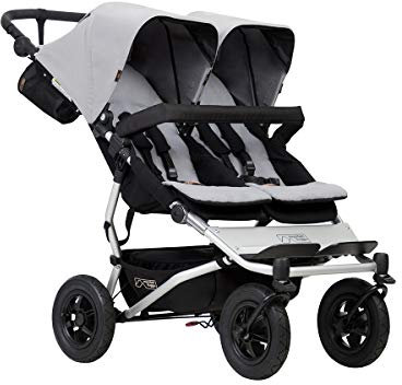 Mountain Buggy DUET V3-6 Silver Doppelter Kinderwagen mit 4 Rädern
